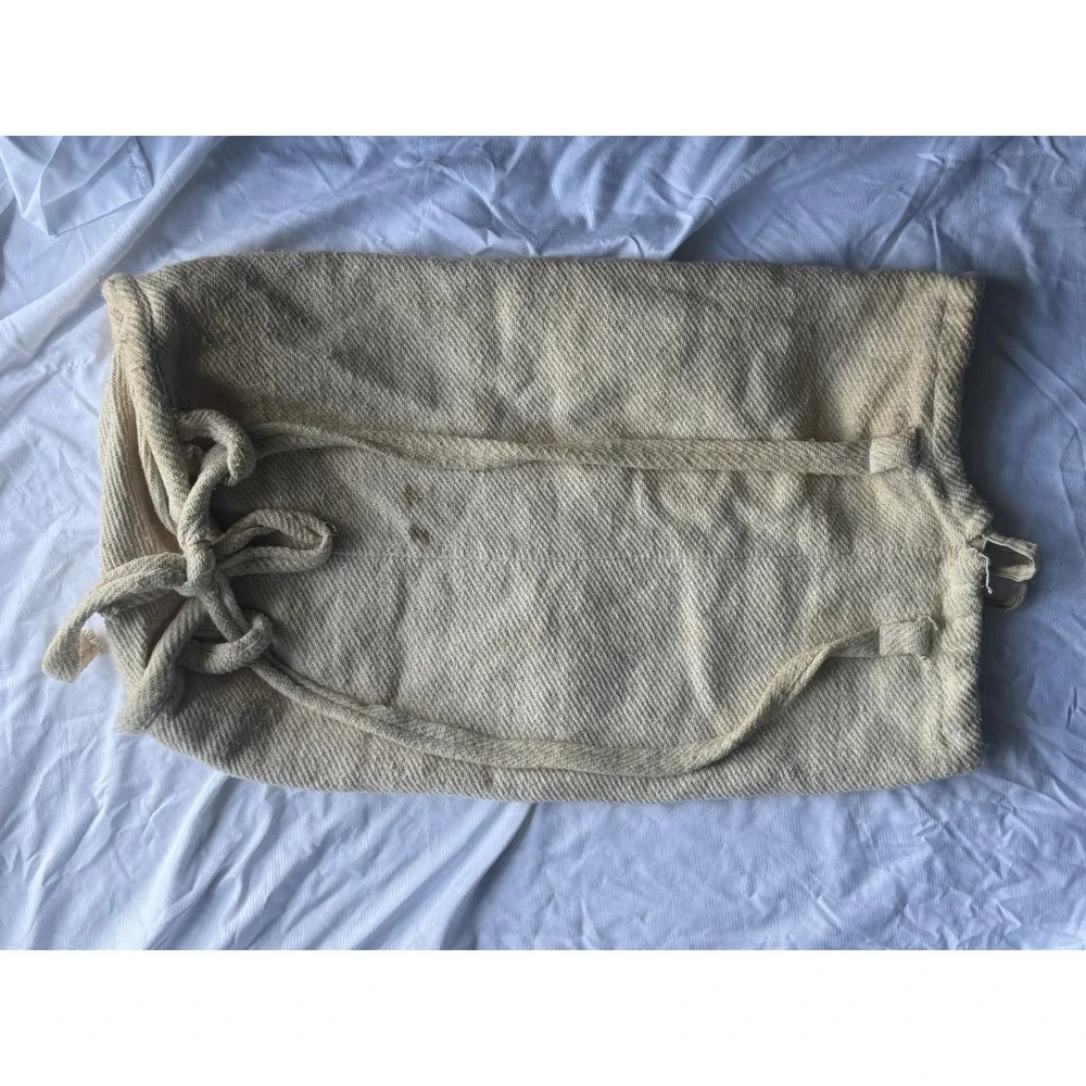 Stüssy World One Love Canvas Drawstring Bag Natural Beige Streetwear Gym Sack